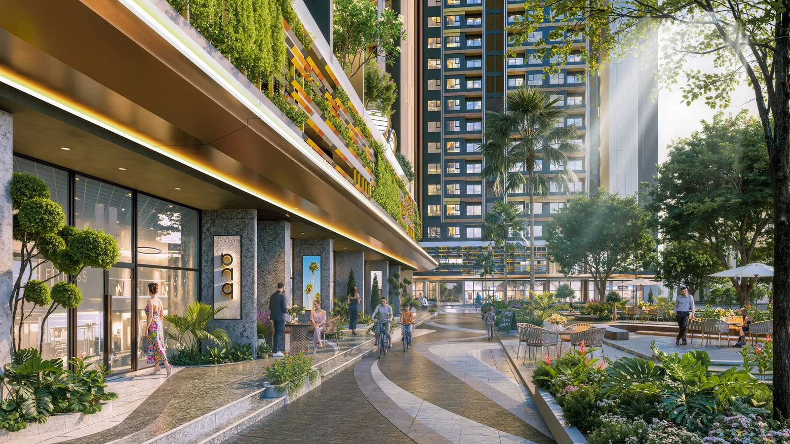 Shophouse và đường dạo nội khu